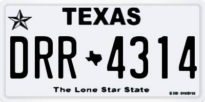 TX license plate DRR4314