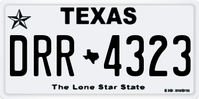 TX license plate DRR4323