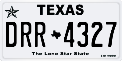 TX license plate DRR4327