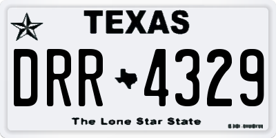 TX license plate DRR4329