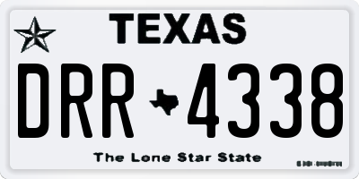 TX license plate DRR4338