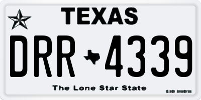 TX license plate DRR4339