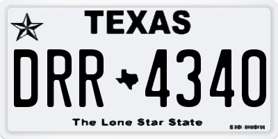 TX license plate DRR4340