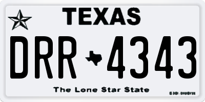 TX license plate DRR4343