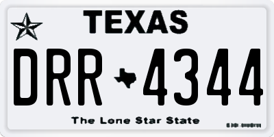 TX license plate DRR4344