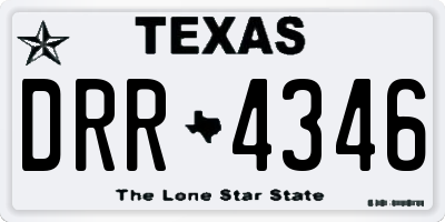 TX license plate DRR4346