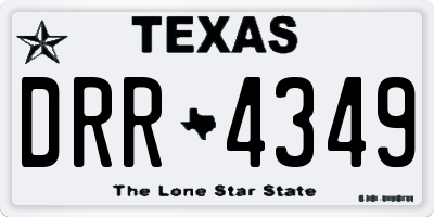 TX license plate DRR4349