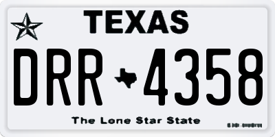 TX license plate DRR4358