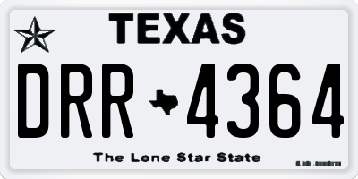 TX license plate DRR4364