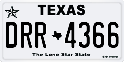 TX license plate DRR4366