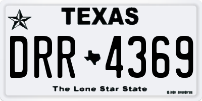 TX license plate DRR4369