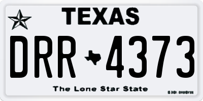 TX license plate DRR4373