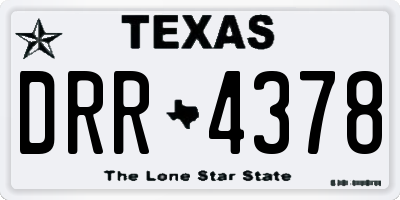 TX license plate DRR4378