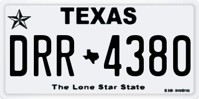 TX license plate DRR4380