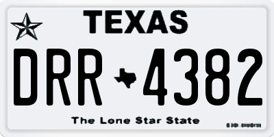 TX license plate DRR4382