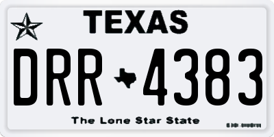 TX license plate DRR4383