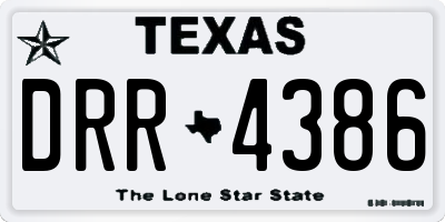 TX license plate DRR4386