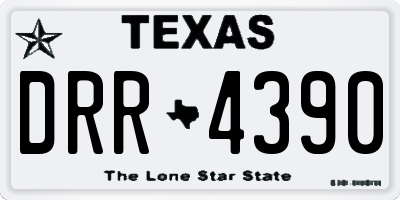 TX license plate DRR4390