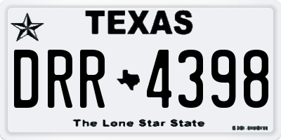 TX license plate DRR4398