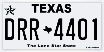 TX license plate DRR4401