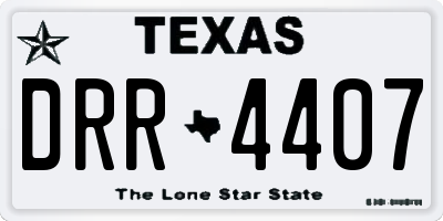 TX license plate DRR4407