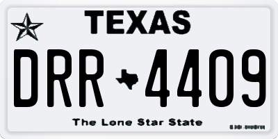 TX license plate DRR4409