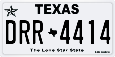 TX license plate DRR4414