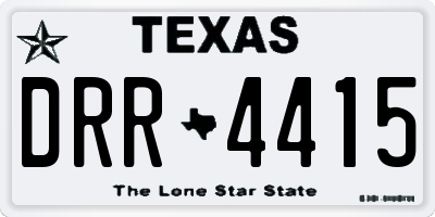 TX license plate DRR4415