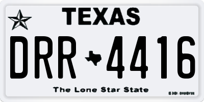 TX license plate DRR4416