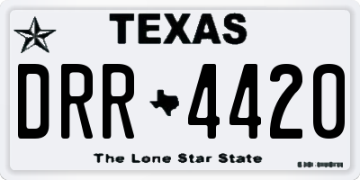 TX license plate DRR4420