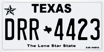 TX license plate DRR4423