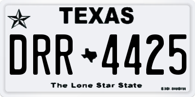 TX license plate DRR4425