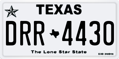 TX license plate DRR4430