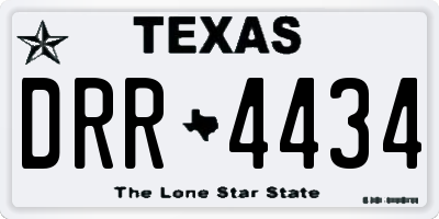 TX license plate DRR4434
