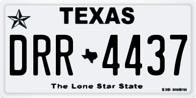 TX license plate DRR4437