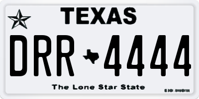 TX license plate DRR4444