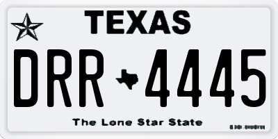 TX license plate DRR4445