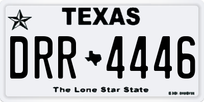 TX license plate DRR4446
