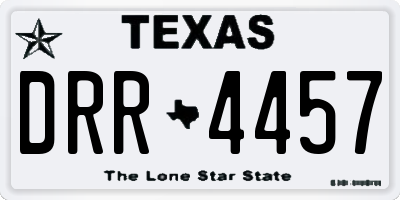 TX license plate DRR4457