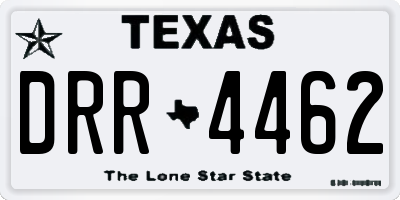 TX license plate DRR4462