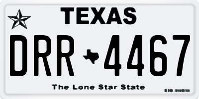 TX license plate DRR4467
