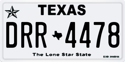 TX license plate DRR4478