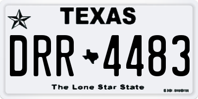 TX license plate DRR4483