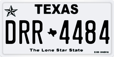 TX license plate DRR4484