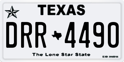 TX license plate DRR4490