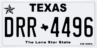 TX license plate DRR4496