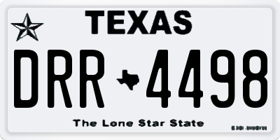 TX license plate DRR4498