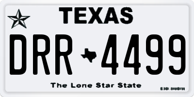 TX license plate DRR4499