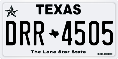 TX license plate DRR4505