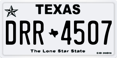TX license plate DRR4507